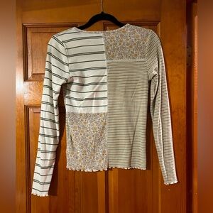 Long sleeve striped and floral